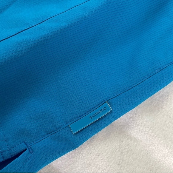 Shimano SMALL Women Wicktex Blue Cycling Top Snap Button Closure Short Sleeve - Picture 5 of 8